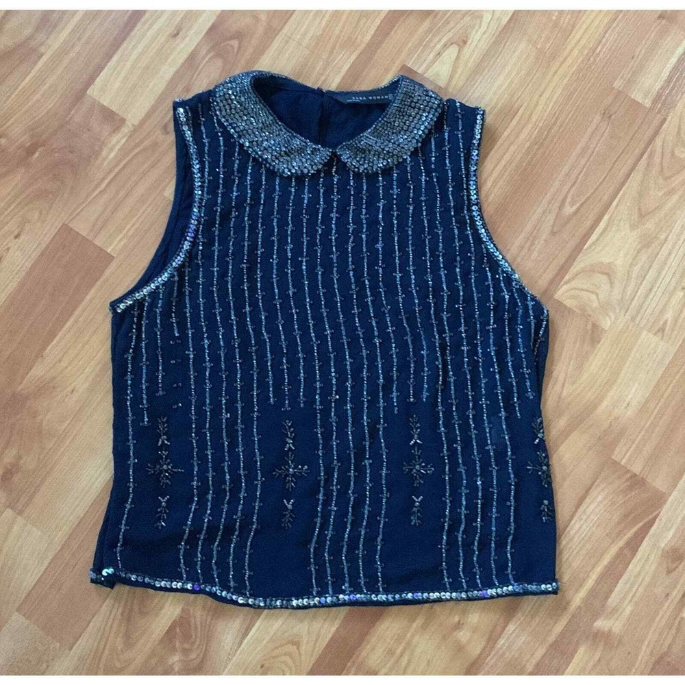 Zara Woman Beaded Top
